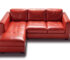 ofá en L de diseño moderno en cuero rojo, ideal para salas amplias y elegantes en hogares y oficinas en Colombia. Sofá esquinero cómodo y funcional con acabados premium, perfecto para optimizar espacio y dar un toque contemporáneo a la decoración.